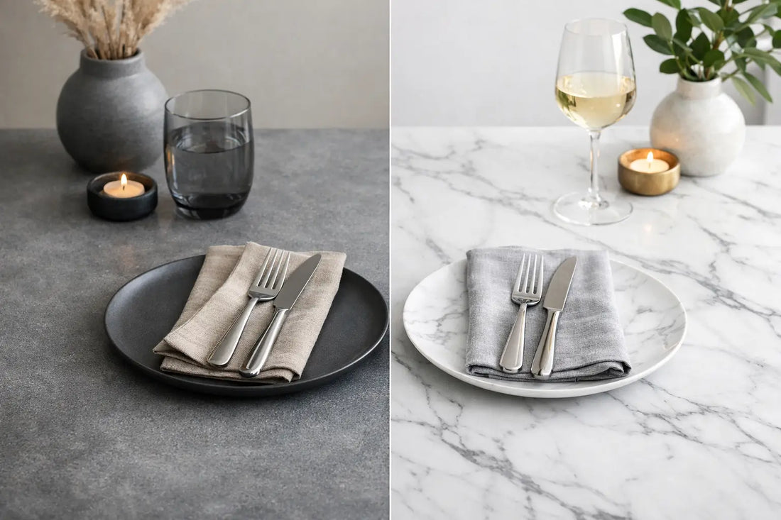 Ceramic vs Marble Table Tops for Dining