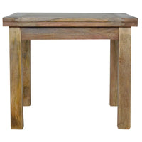 Rustic wooden extendable butterfly dining table with natural finish and visible grain patterns perfect for dining table use
