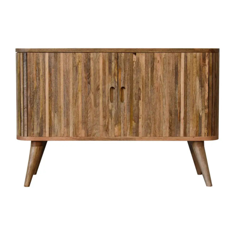 Mokka sideboard mid-century modern wooden sideboard with vertical slats tapered legs luxury furniture for modern homes