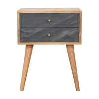 A slade bedside with a beige upholstered headboard and crisp white linens perfect for luxury furniture in modern homes