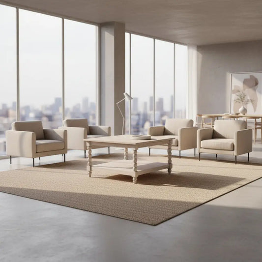 Spindle Acid Wash Coffee Table