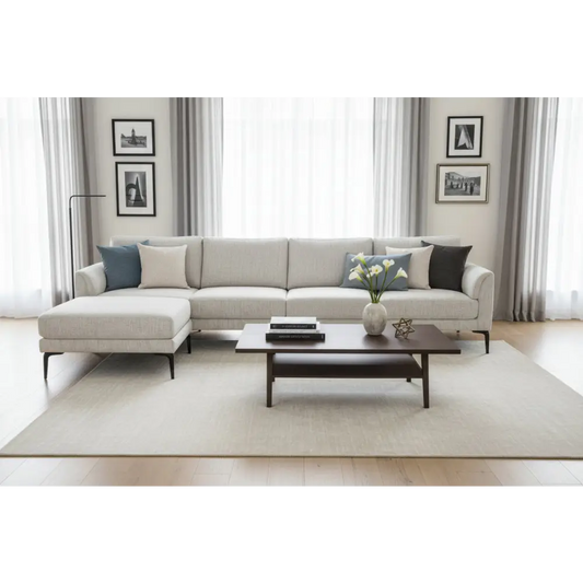 Zephra Three Seater Sofa With Footstool
